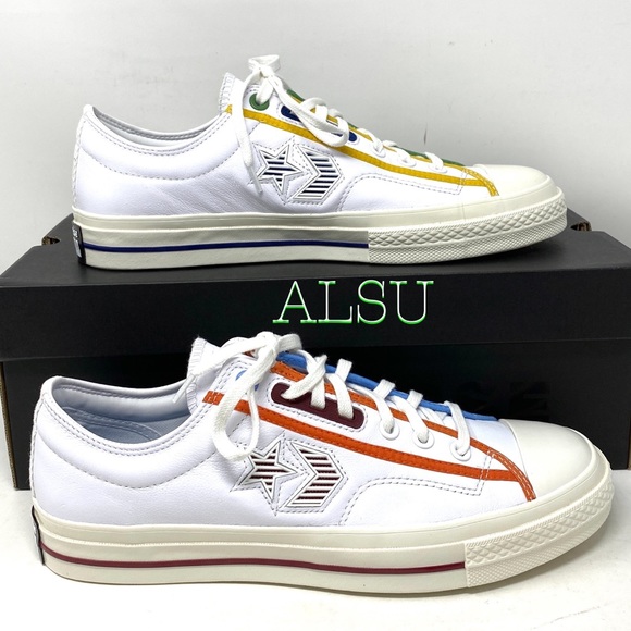 Converse Star Player Leather White Men’s Sneakers - Picture 2 of 10